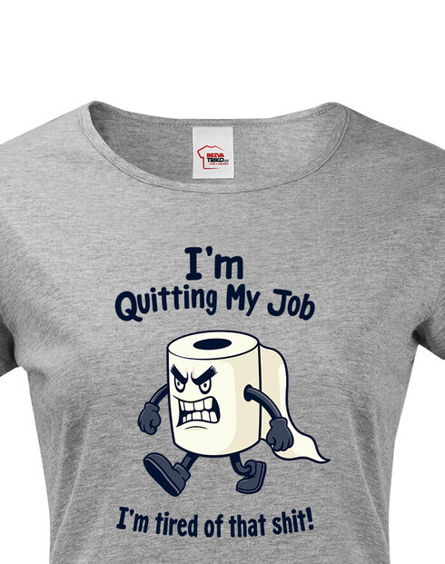 Dámské vtipné tričko s toaletním papírem