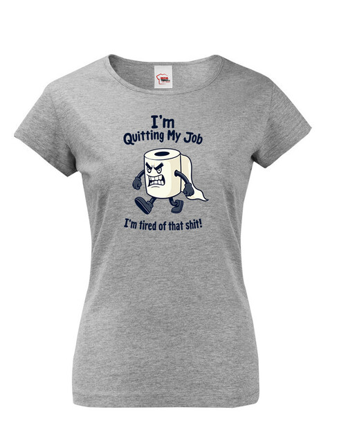 Dámské vtipné tričko s toaletním papírem