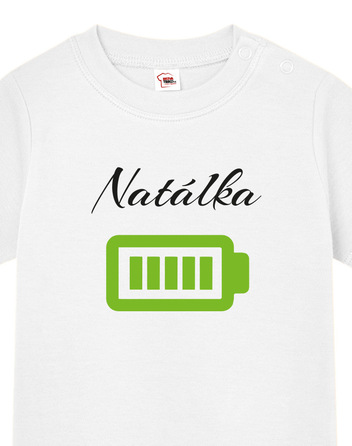 Tričko pro nejmenší Nabité baterky