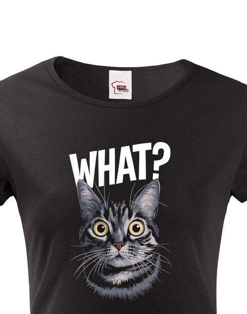 Dámské tričko What suprised cat