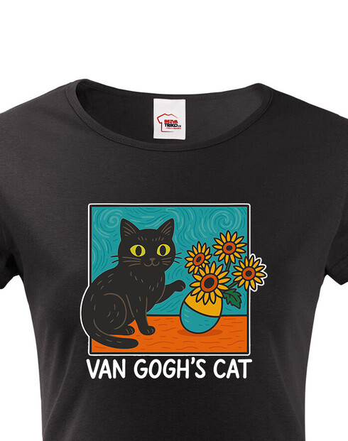 Dámské tričko Van Gogh´s Cat