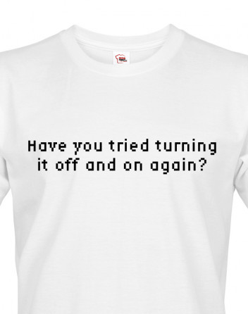 Pánské tričko pro programátory Turn ON and OFF