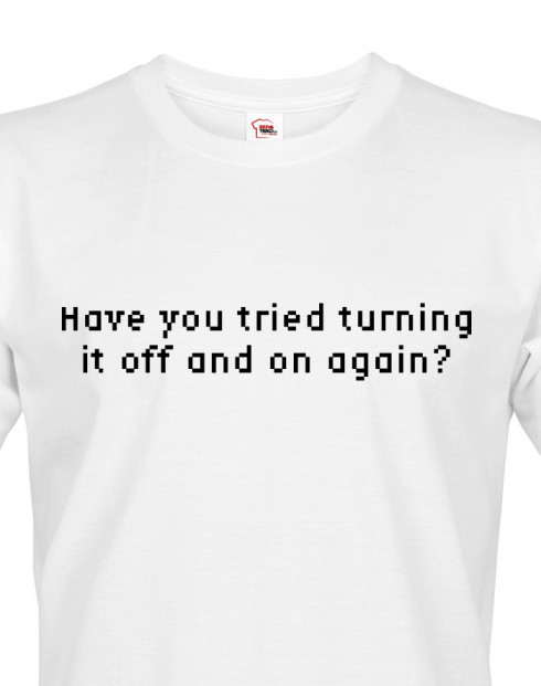 Pánské tričko pro programátory Turn ON and OFF