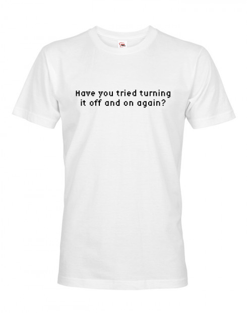 Pánské tričko pro programátory Turn ON and OFF