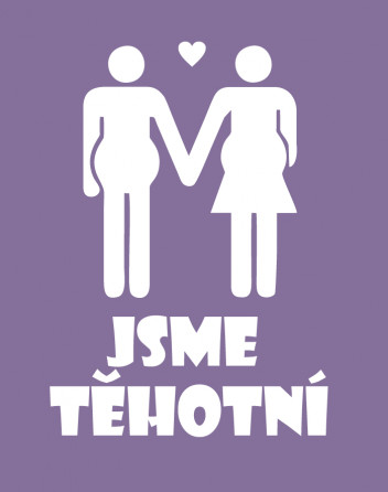 Těhotenské tričko "Jsme těhotní"