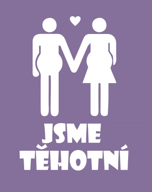 Těhotenské tričko "Jsme těhotní"