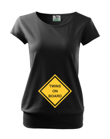 Těhotenské tričko Twins on board