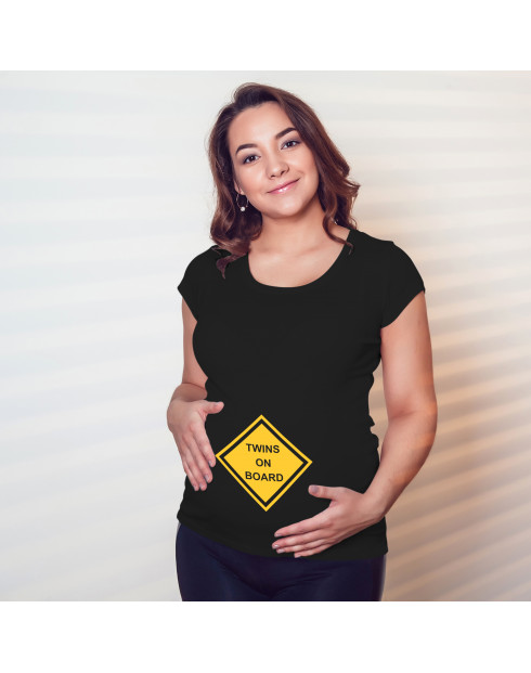 Těhotenské tričko Twins on board