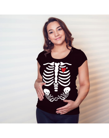 Tričko pro těhotné maminky Kostřičky dvojčátka