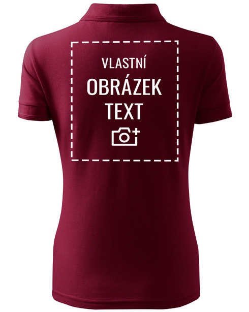 Dámská polokošile / triko s límečkem s vlastním potiskem