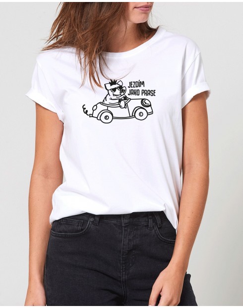 Dámské tričko Jezdím jako prase