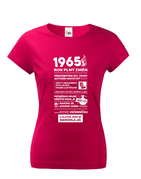 Dámské tričko 1965 rok plný změn