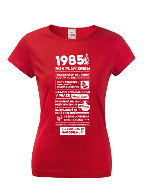 Dámské tričko narozeninové noviny 1985