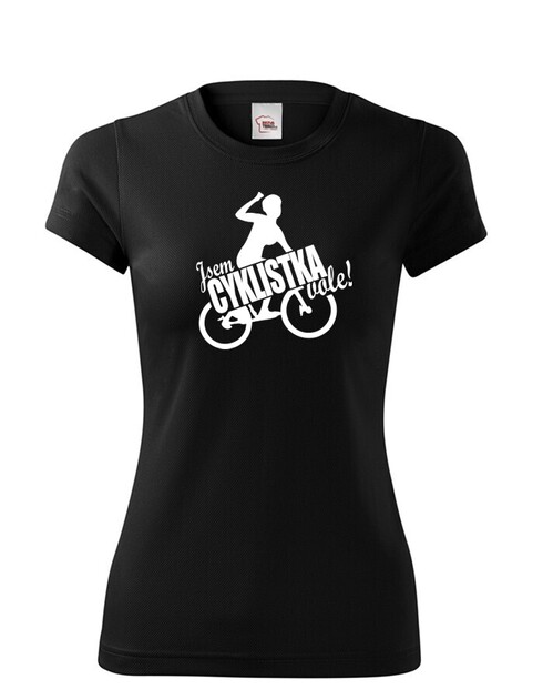 Dámské tričko Jsem cyklistka vole!