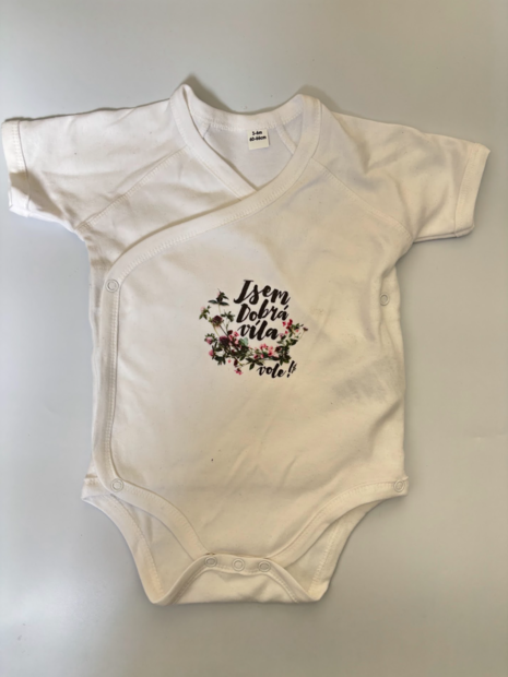 Dětské body z bio bavlny Jsem dobrá víla