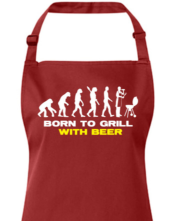 Zástěra s laclem Narozen pro grilování