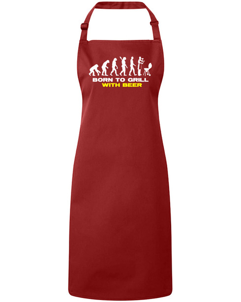 Zástěra s laclem Narozen pro grilování