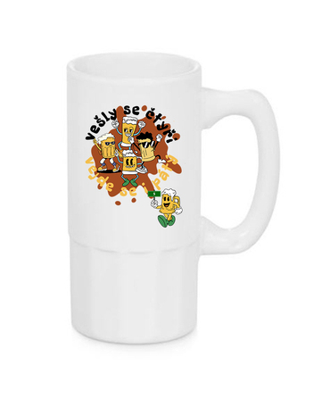 Úzký pivní půllitr - Vešly se čtyři, vejde se i pátý