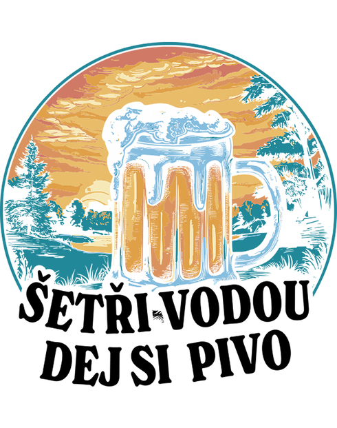 Úzký pivní půllitr – Šetři vodu, dej si pivo