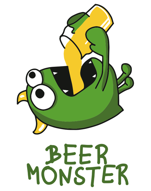 Úzký pivní půllitr – Beer Monster