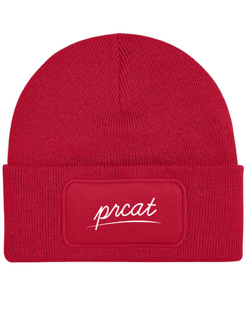 Čepice s obdélníkovou nášivkou Prcat