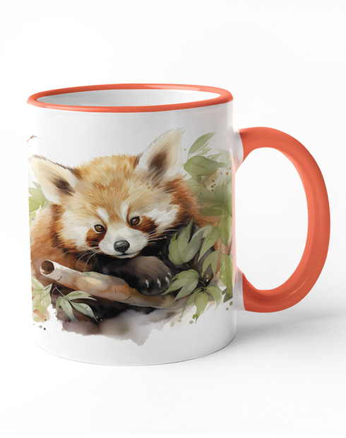 Keramický hrnek s pandou červenou