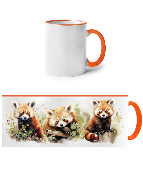 Keramický hrnek s pandou červenou