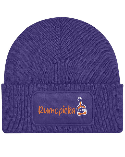 Čepice s obdélníkovou nášivkou Rumopička