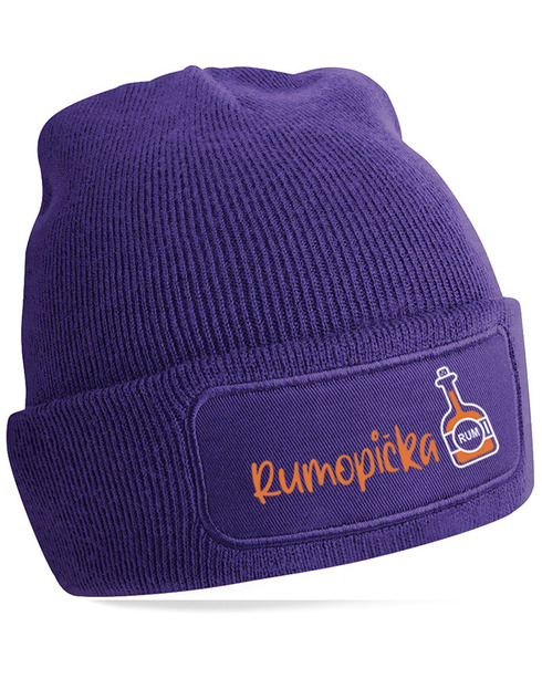 Čepice s obdélníkovou nášivkou Rumopička