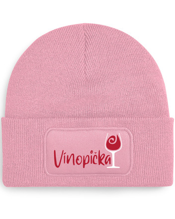 Čepice s obdélníkovou nášivkou Vínopička