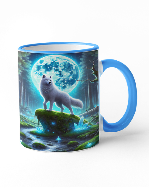 Keramický hrnek s vlkem