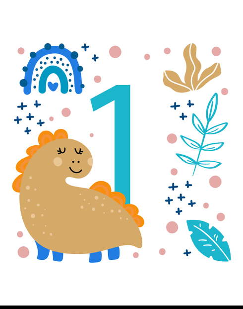 Dětské body s volitelným věkem dinosaurus