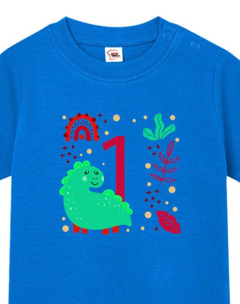 Dětské tričko pro nejmenší s volitelným věkem dinosaurus