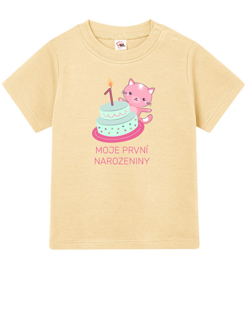 Dětské tričko pro nejmenší Kočička s volitelným věkem