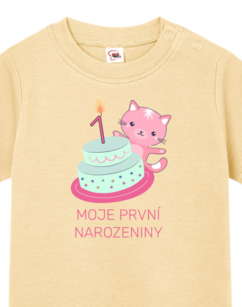 Dětské tričko pro nejmenší Kočička s volitelným věkem