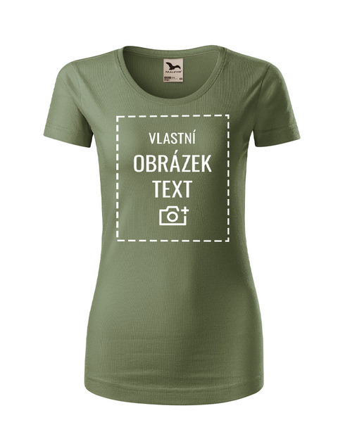 Dámské tričko z bio bavlny s vlastním potiskem