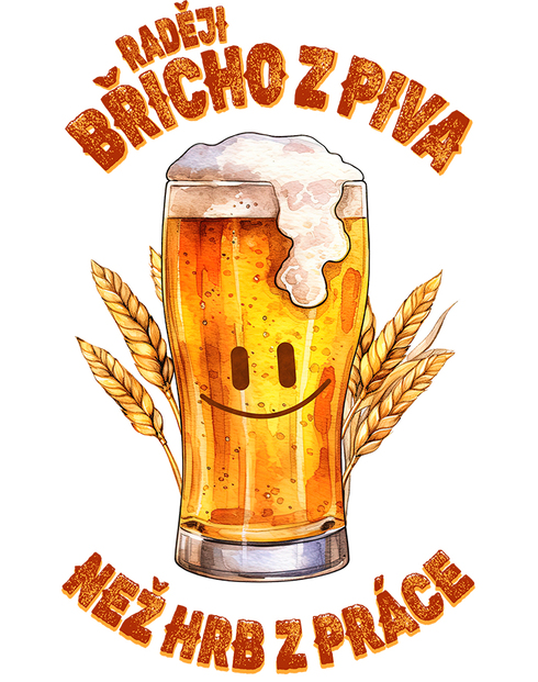 Úzký pivní půllitr – Břicho z piva