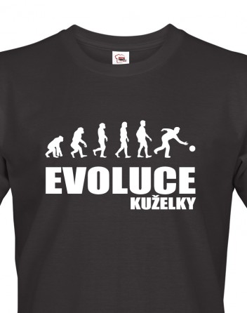 Pánské tričko pro kuželkáře evoluce Kuželky