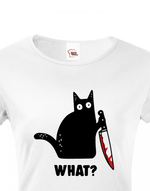 Dámské triko s kočkou What