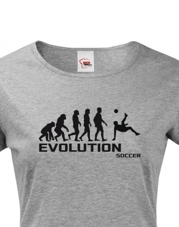 Dámské tričko evoluce fotbalu