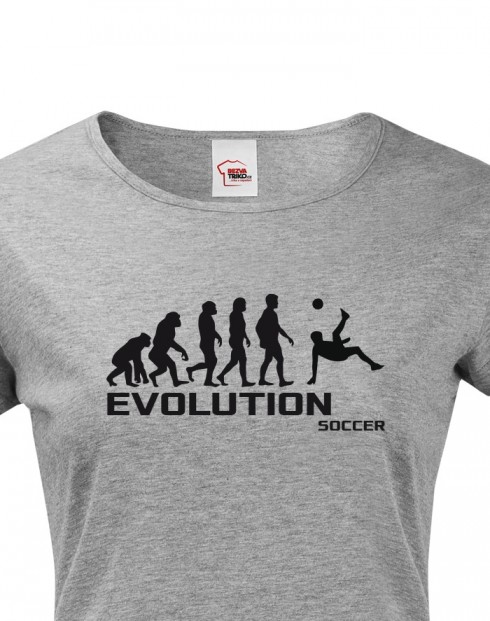 Dámské tričko evoluce fotbalu