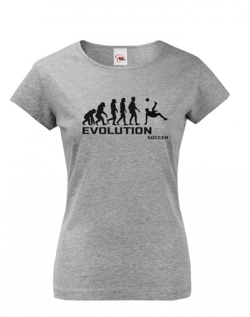Dámské tričko evoluce fotbalu