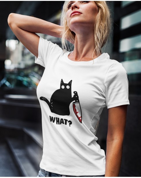 Dámské triko s kočkou What