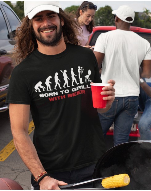 Pánské tričko Narozen pro grilování