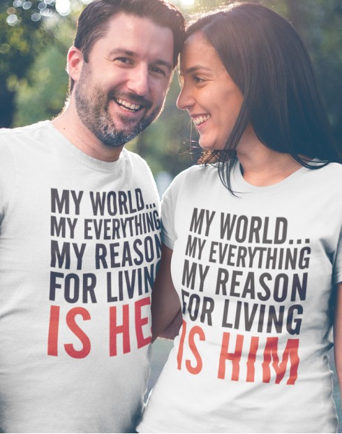 Trika pro páry My reason for living is her - him