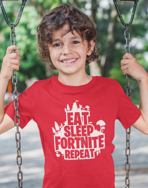 Dětské tričko Eat Sleep Fortnite Repeat