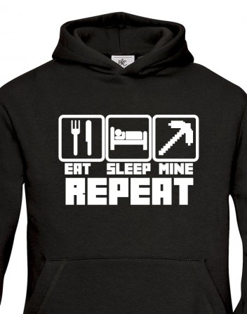 Dětská mikina Eat Sleep Mine Repeat
