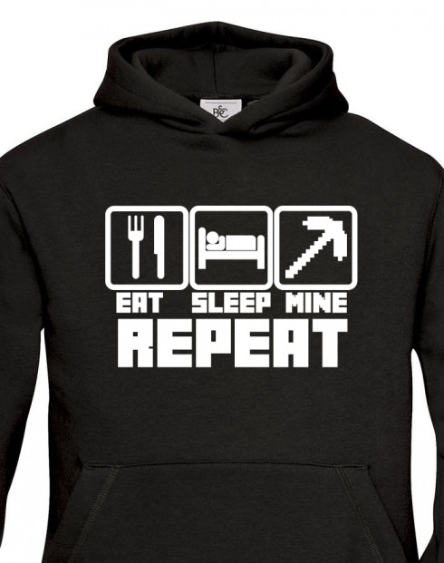 Dětská mikina Eat Sleep Mine Repeat