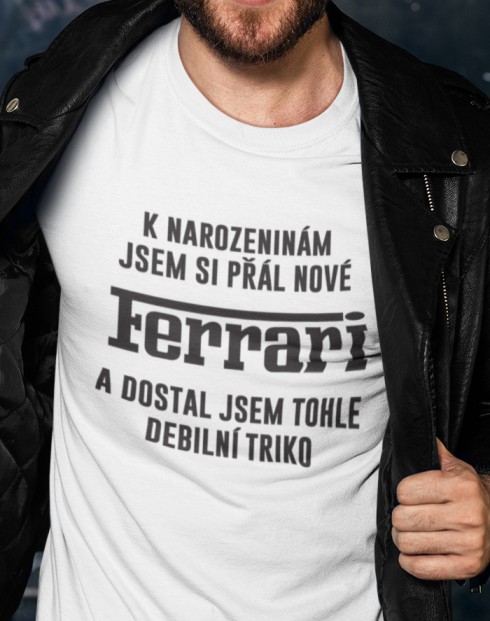 Pánské tričko k narozeninám jsem si přál