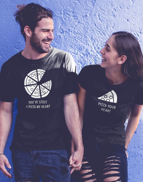 Trička pro páry Pizza